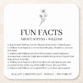 上智結婚式モダン披露宴おもしろいの事実 スクエアペーパーコースター (正面)