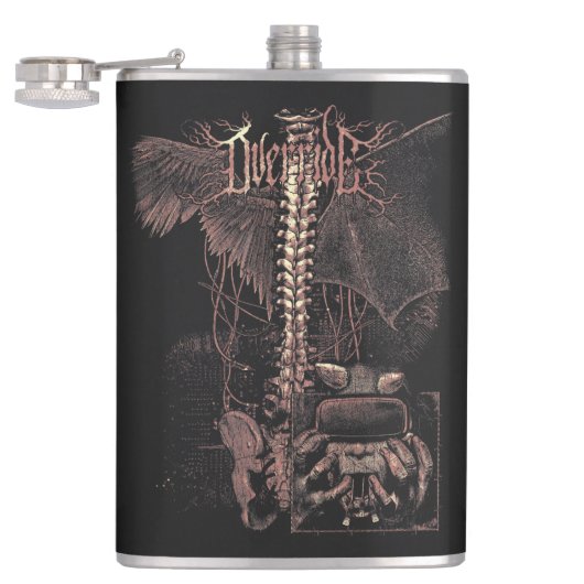 上書き – テクノゴシックストリートウェアデザイン フラスク (オープン)