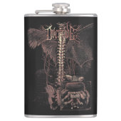 上書き – テクノゴシックストリートウェアデザイン フラスク (正面)