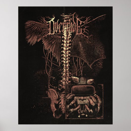 上書き – テクノゴシックストリートウェアデザイン ポスター (正面)