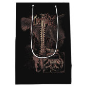 上書き – テクノゴシックストリートウェアデザイン ミディアムペーパーバッグ (裏面)