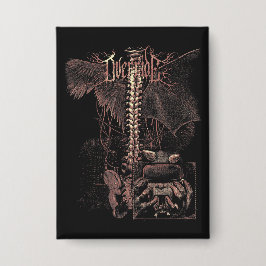 上書き – テクノゴシックストリートウェアデザイン 缶バッジ