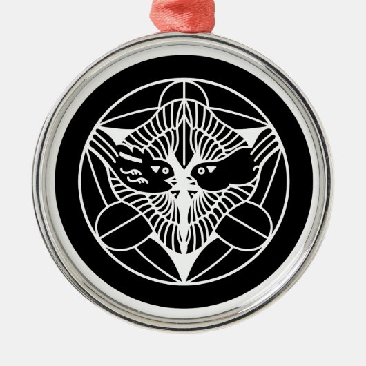 上杉家笹 メタルオーナメント (正面)