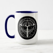 上杉謙信家紋、Uesugi Kenshin KAMONの日本のな家族Cre マグカップ (左)