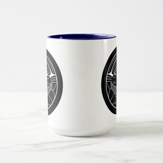 上杉謙信家紋、Uesugi Kenshin KAMONの日本のな家族Cre マグカップ (中央)