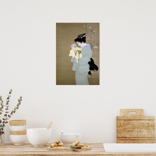 上村松園親子 ポスター (キッチン)