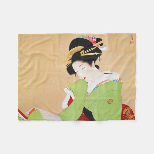 上村松園 フリースブランケット (正面(横))
