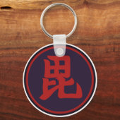 上機氏毘沙門天家紋 キーホルダー (正面)