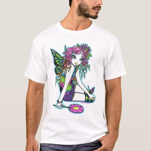 上水晶キャンデーの虹の妖精の子供 Tシャツ (正面)