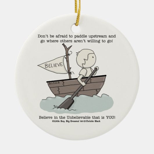 上流のかい セラミックオーナメント (正面)