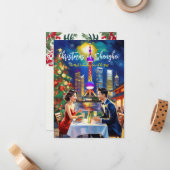 「上海のクリスマス」グリーティングカード ノートカード (正面/裏面インサイチュ)