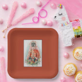 上海の中国の結婚式での赤いドレスの花嫁 ペーパープレート (パーティー)