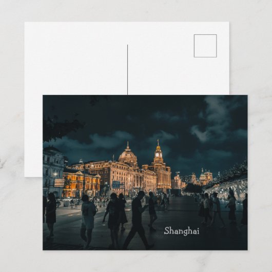上海の夜景 ポストカード (正面/裏面)