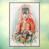 上海の赤中国の結婚嫁 ウィンドウサイン (シート3)