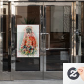 上海の赤中国の結婚嫁 ウィンドウサイン (オフィスドア)