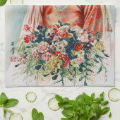 上海の赤中国の結婚嫁 キッチンタオル (折り畳み)