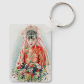 上海の赤中国の結婚嫁 キーホルダー (裏面)