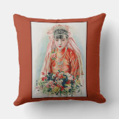 上海の赤中国の結婚嫁 クッション (裏面)