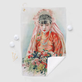 上海の赤中国の結婚嫁 ゴルフタオル (インサイチュ)