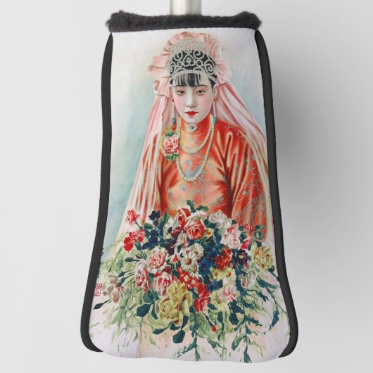 上海の赤中国の結婚嫁 ゴルフヘッドカバー (回転90)