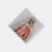 上海の赤中国の結婚嫁 スタンダードカクテルナプキン (角)