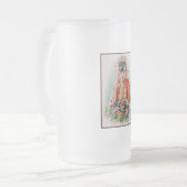 上海の赤中国の結婚嫁 フロストグラスビールジョッキ (正面左)