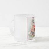 上海の赤中国の結婚嫁 フロストグラスマグカップ (正面左)