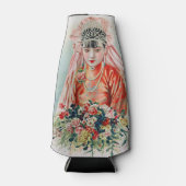 上海の赤中国の結婚嫁 ボトルクーラー (正面)