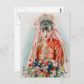 上海の赤中国の結婚嫁 ポストカード (正面/裏面)