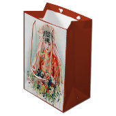 上海の赤中国の結婚嫁 ミディアムペーパーバッグ (正面アングル)