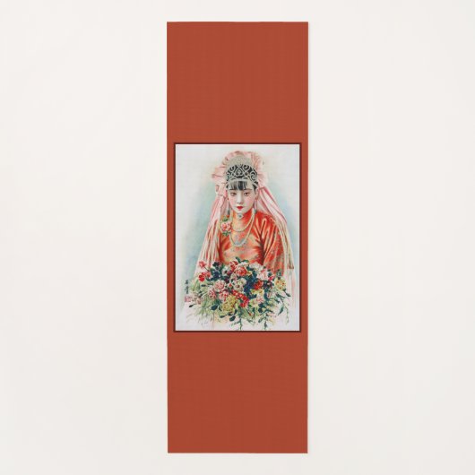 上海の赤中国の結婚嫁 ヨガマット (正面)