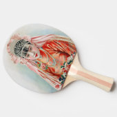 上海の赤中国の結婚嫁 卓球ラケット (横)