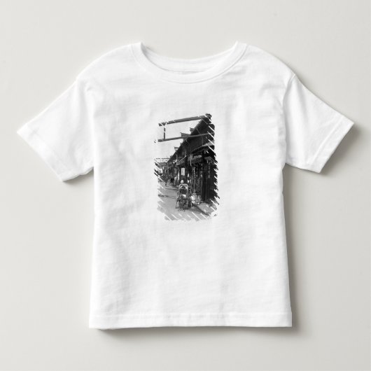 上海の19世紀後半の中華街 トドラーTシャツ (正面)