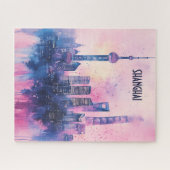 上海への旅行中国 ジグソーパズル (横)