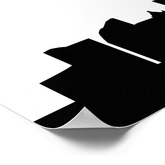 上海シティスカイラインシルエット中国 ポスター (角)