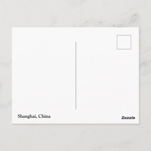 上海シティスカイライン ポストカード (裏面)