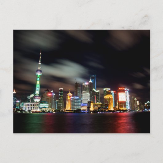上海スカイラインbyナイト ポストカード (正面)