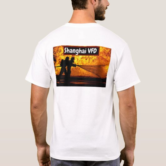 上海ボランティア消防署Tシャツ Tシャツ (裏面)