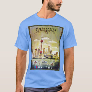 上海ヴィンテージ旅行ポスター Tシャツ