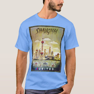 上海ヴィンテージ旅行ポスター Tシャツ