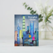 上海ヴィンテージ旅行観光広告 ポストカード (スタンド正面)
