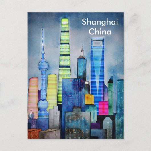 上海ヴィンテージ旅行観光広告 ポストカード (正面)