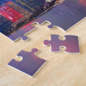 上海中国アジアランドマークスカイラインサンセット ジグソーパズル (側面)