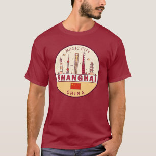 上海中国シティスカイラインエンブレム Tシャツ