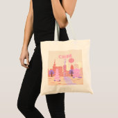 上海中国パステル旅行アート トートバッグ (正面(商品))
