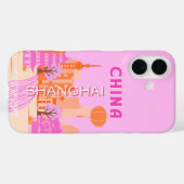 上海中国ピンク旅行アート Case-Mate iPhoneケース (裏面 (横))