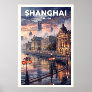 上海中国ヴィンテージ旅行 ポスター