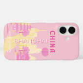 上海中国旅行ピンクポスター Case-Mate iPhoneケース (裏面 (横))
