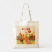 上海中国旅行リトロポスター トートバッグ (裏面)