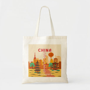 上海中国旅行リトロポスター トートバッグ